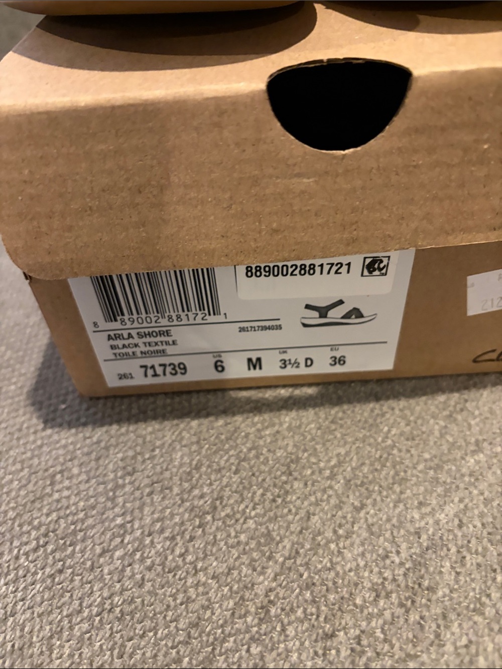 Clarks Tan Crisscross Comfort Slide Sandals - Picture 8 of 9